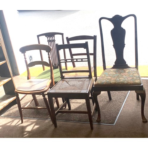 314 - Selection of 5 individual vintage chairs