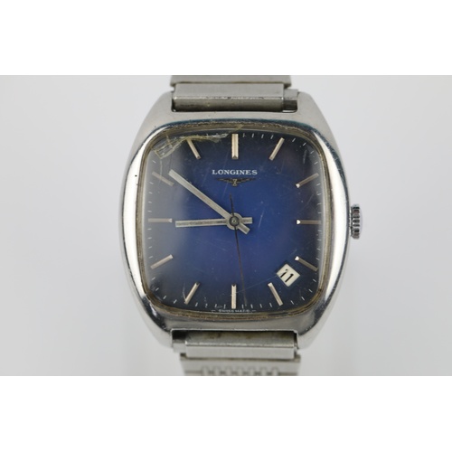 349 - Vintage Gents c.1970's Longines wristwatch hand-wind with Longines Cal 285 17 jewel movement, square... 