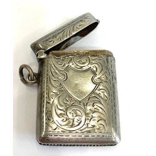 69 - Engraved silver vesta case