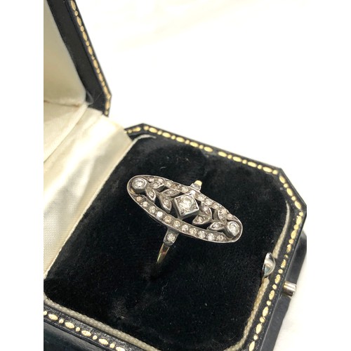 236 - Art deco gold & platinum diamond ring not hallmarked but tested as hight carat please see images for... 