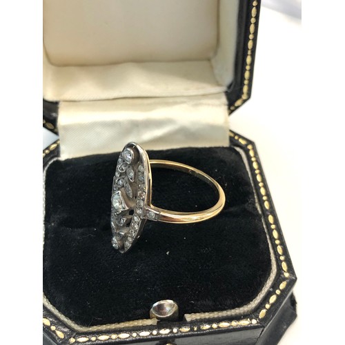 236 - Art deco gold & platinum diamond ring not hallmarked but tested as hight carat please see images for... 