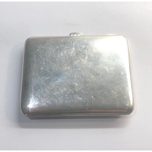 164 - Nude enamel type silver cigarette case hallmarked sterling measures approx 6.8cm by 5.3cm please see... 