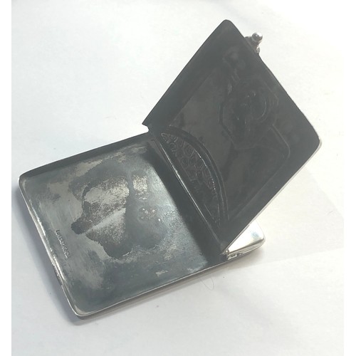 133 - Continental sterling silver stamp case measures approx 5.7cm by 5.1cm please see images for details