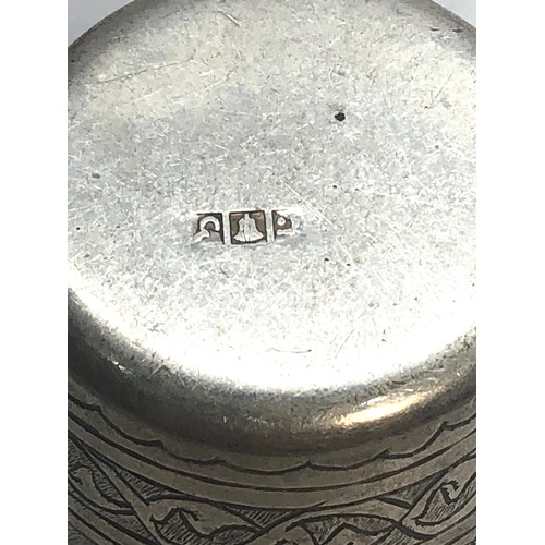 12 - Small islamic silver beaker measures approx 45mm tall diameter 46mm hallmarks to base please see ima... 