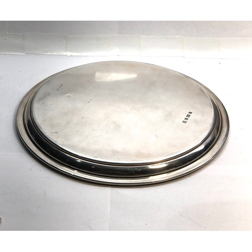 23 - Silver letter tray measures approx 20cm dia Birmingham silver hallmarks weight 288g please see image... 