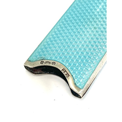 93 - Pale blue enamel toothpick case