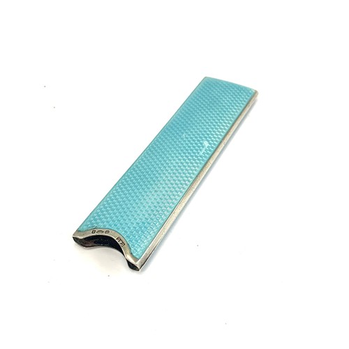 93 - Pale blue enamel toothpick case