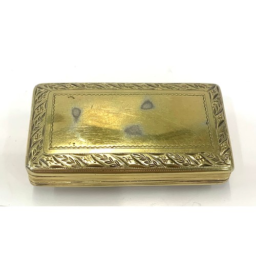 92 - Antique Georgian silver golf snuff box with stone set to top 1810