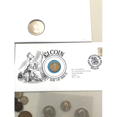 383 - Collection of vintage coins and medallions