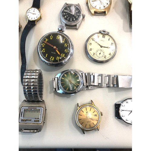 351 - Collection of vintage wristwatches and pocket watches, Smiths, Tissot, Sekonda etc