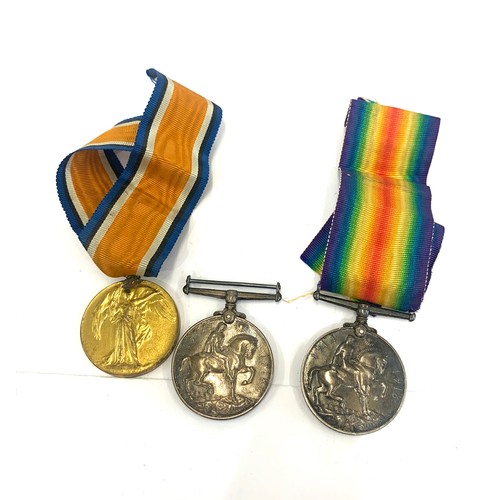 363 - Pair WW medals plus 1 other, pair named to: 45063 pte. f.a.Marks. Bed.f, the single medal reads 1308... 