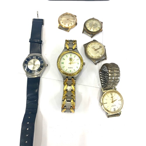 356 - 6 vintage gents wristwatches, spares, parts and repair