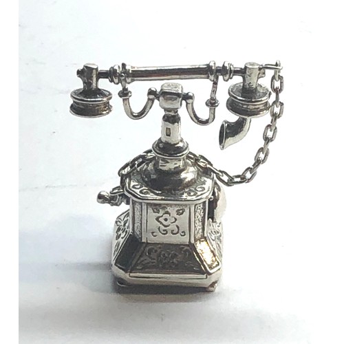 118 - Dutch silver miniature telephone