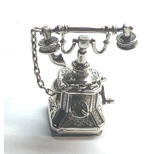 118 - Dutch silver miniature telephone