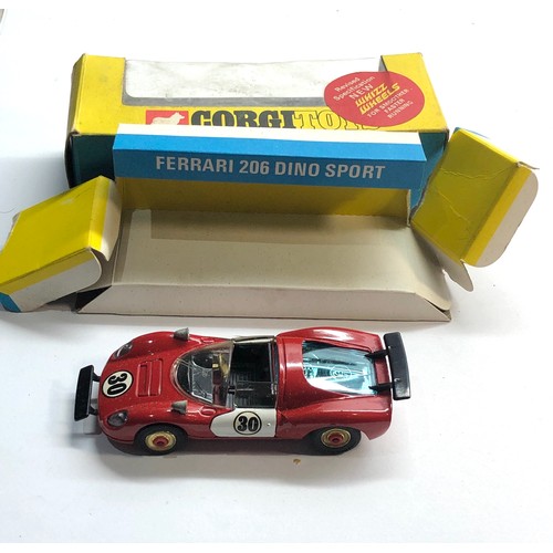 445 - Corgi 344 Ferrari Dino 206 Red Spot Hubs  in Original Box please see images for details