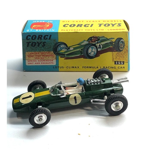 448 - Corgi Toys 155 Lotus Climax Formula 1 racing Car in original box please see images for condition