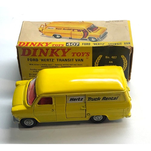 449 - Dinky 407 Ford Hertz transit van original boxed please see images for condition