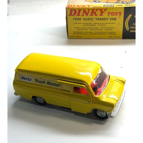 449 - Dinky 407 Ford Hertz transit van original boxed please see images for condition