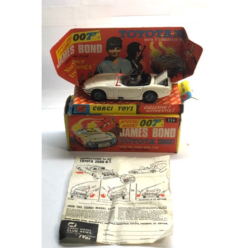 451 - Corgi 336 Toys James Bond 007 Toyota 2000 GT original box please see images for condition