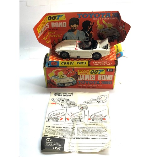 451 - Corgi 336 Toys James Bond 007 Toyota 2000 GT original box please see images for condition