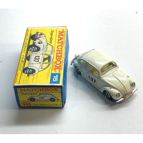 452 - Matchbox superfast 15 Volkswagen 1500 saloon original  box please see images for condition