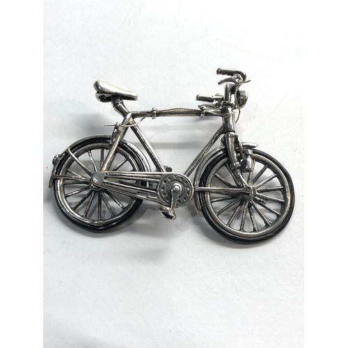 31 - Dutch silver miniature of a bicycle hallmarked 925 measures approx 6cm by 4cm please see images for ... 