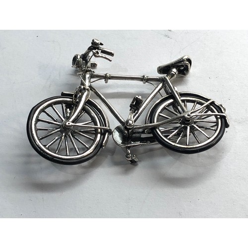 31 - Dutch silver miniature of a bicycle hallmarked 925 measures approx 6cm by 4cm please see images for ... 