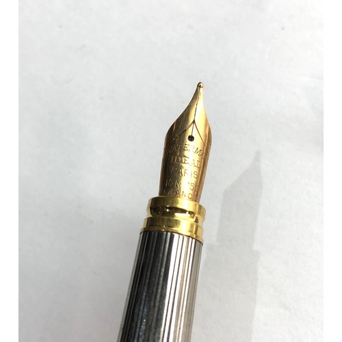 433 - Waterman sterling silver fountain pen 18ct  gold nib french silver hallmark to case please see image... 