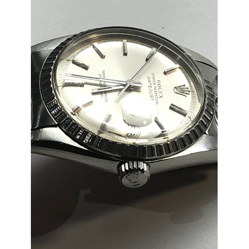 412 - Gents stainless steel Rolex Oyster perpetual datejust  superlative chronometer good cleancondition w... 