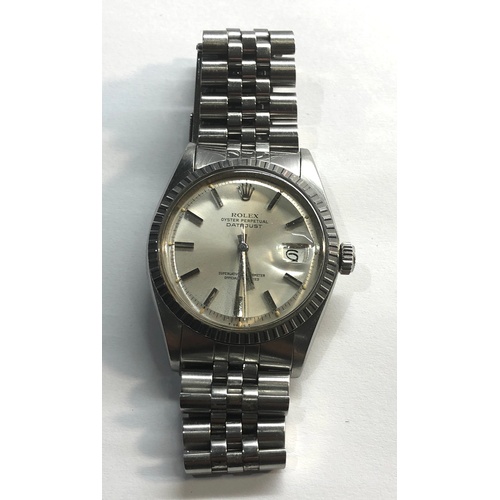 412 - Gents stainless steel Rolex Oyster perpetual datejust  superlative chronometer good cleancondition w... 