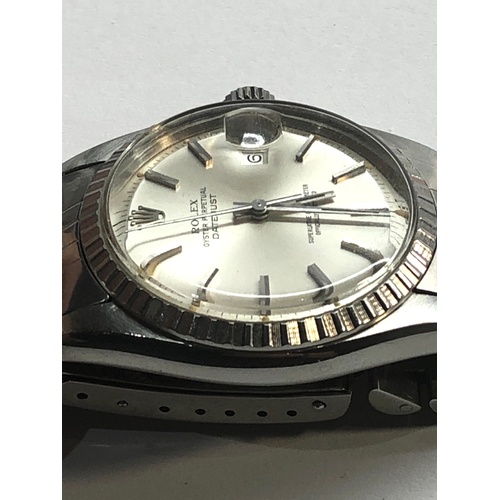 412 - Gents stainless steel Rolex Oyster perpetual datejust  superlative chronometer good cleancondition w... 