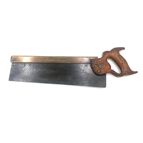 65 - Early 20th Century little used B/B Tenon saw by Henry Disston & Sons, Philadelphia, the cast steel s... 