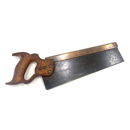 65 - Early 20th Century little used B/B Tenon saw by Henry Disston & Sons, Philadelphia, the cast steel s... 