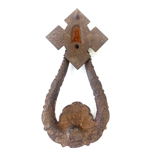 191 - A Victorian cast iron door knocker