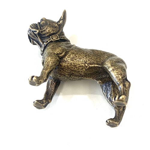 210 - Realistically modelled bronze French bulldog, height approximately 6cm