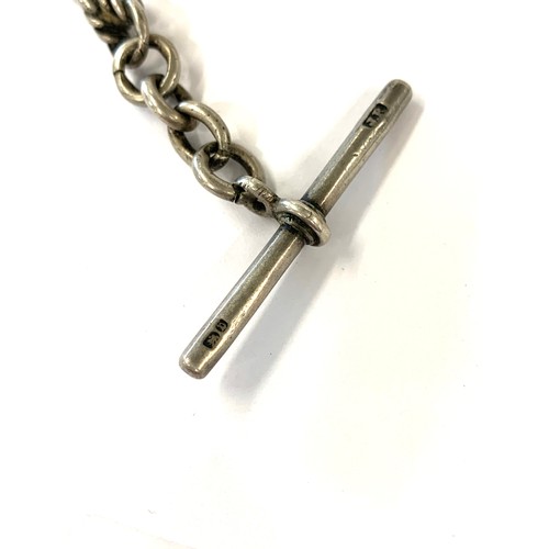 13 - Fancy link silver watch chain measures approx 32cm long hallmarked on links weight approx 36g