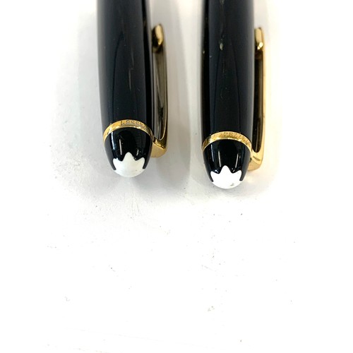 436 - Montblanc meisterstuck  pen and pencil used condition crack to case on pencil as shown