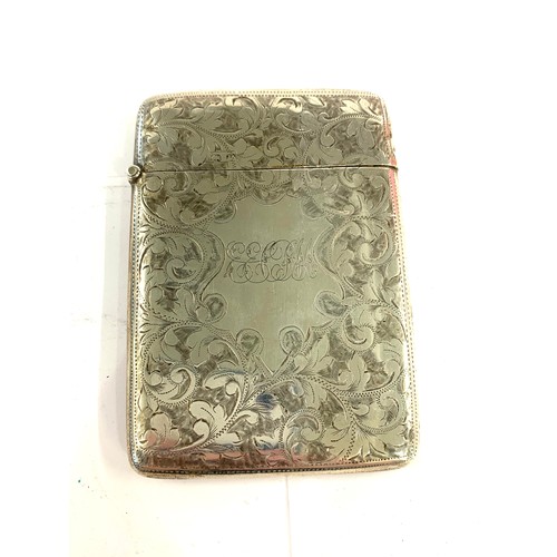 7 - Antique silver card case Birmingham silver hallmarks  engraved