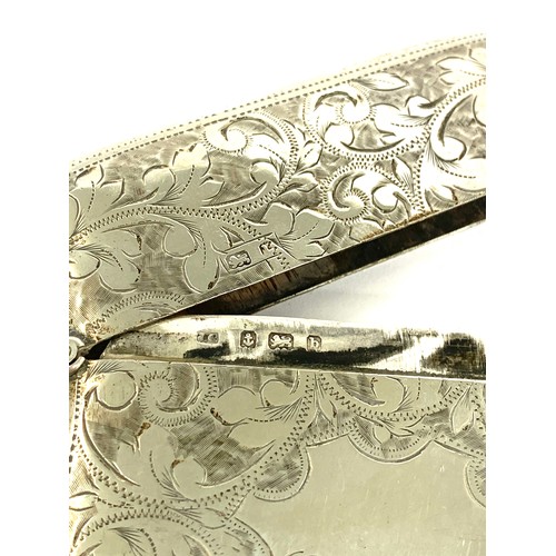 7 - Antique silver card case Birmingham silver hallmarks  engraved