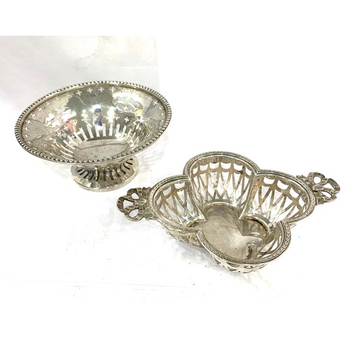 74 - 2 Antique silver sweet bowls weight 100g please see images for details