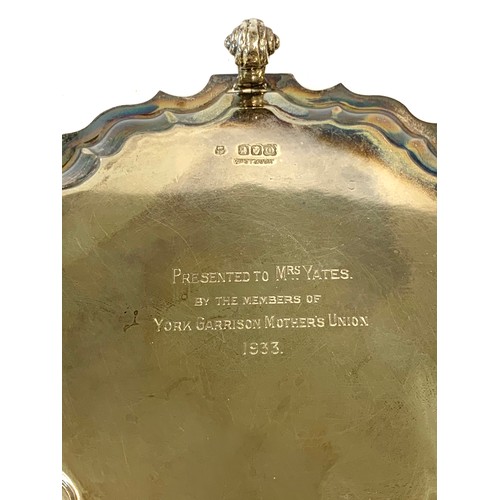 2 - Vintage Irish silver letter tray Irish silver hallmarks makers west & son engraved on base 1933 weig... 