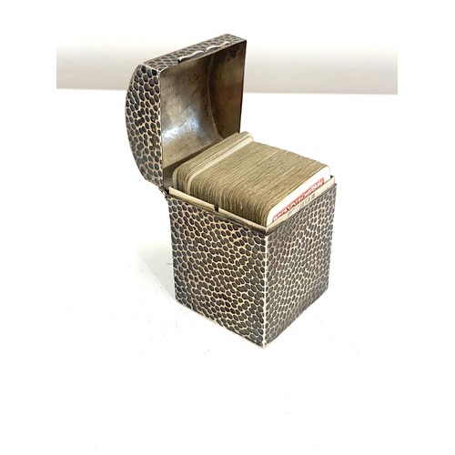 18 - Silver card box, approximate measurements Height 5.3cm, Width 3.5cm, approximate weight 37g