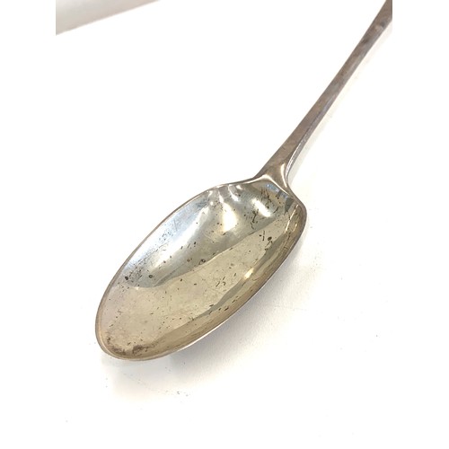 106 - 18th century Irish hook end basting spoon, approximate measurements: 29cm length Approximate weight ... 