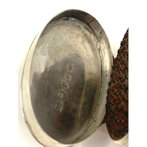 22 - Antique nutmeg grater opens on base