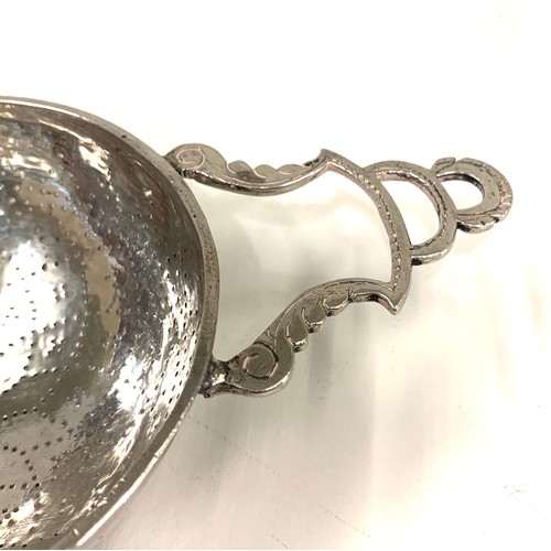 124 - Antique lemon strainer 18th century possibly Irish