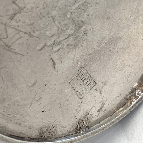 125 - Chinese silver mustard pot marks to base