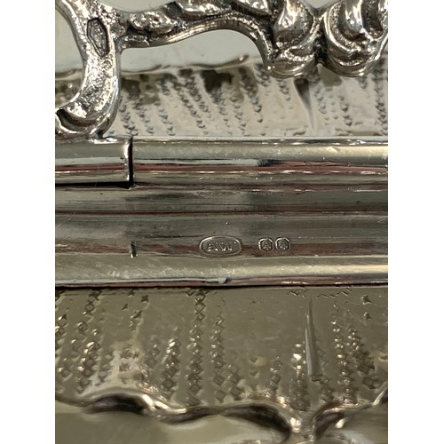 128 - Australian silver sugar box 1870 marked inside vase, approximate measurements: 11c, Length 12c,, Dep... 