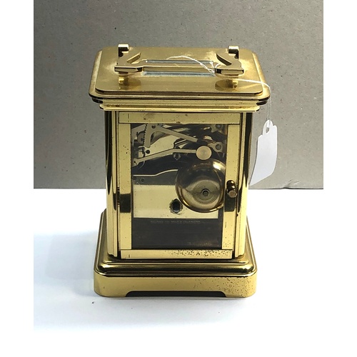 456 - Vintage brass carriage clock Rapport London, good condition winds and ticks but no warranty given