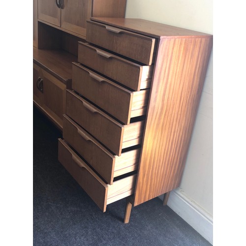 420 - Retro teak six draw Austin Sweet  chest of draws, 25