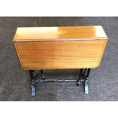 120 - Antique mahogany inlaid sutherland table